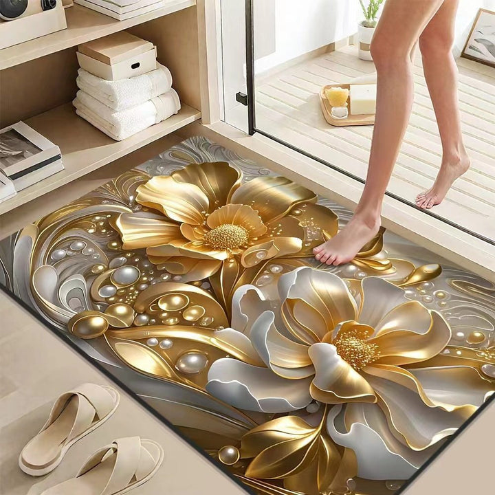 Elegant Lotus Flower Bath Mat Kalsten