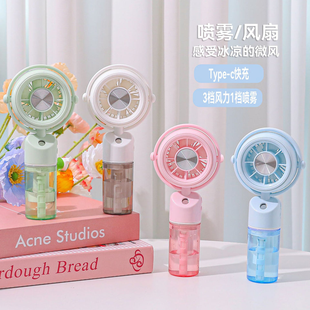 Ladies portable mini fan with integrated misting function Kalsten