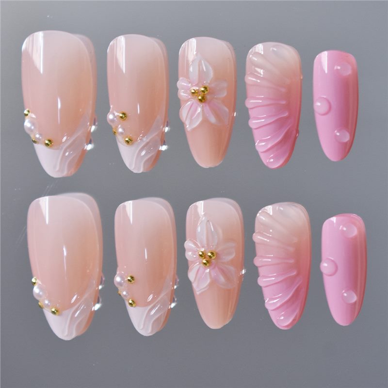 Artistic 3D Floral Press-On Nail Kit Kalsten