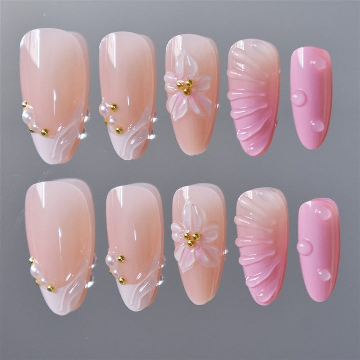 Artistic 3D Floral Press-On Nail Kit Kalsten