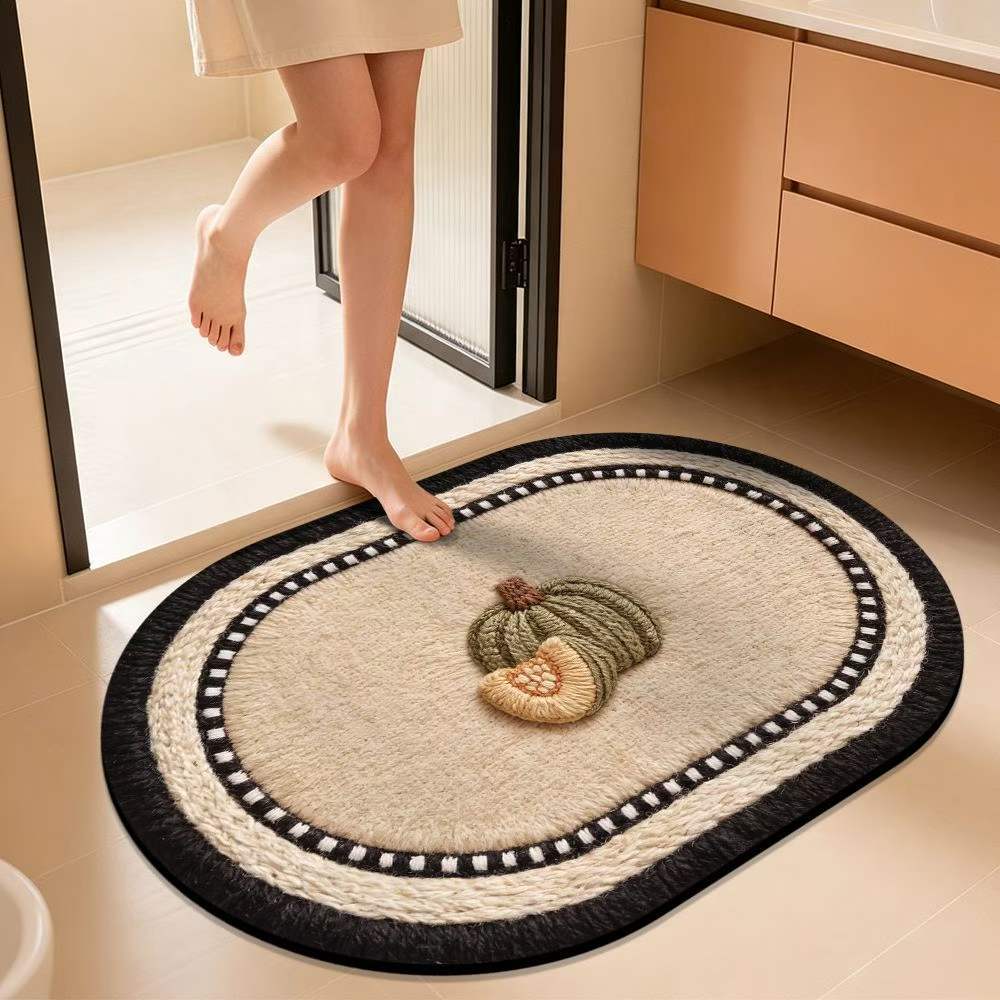 Pumpkin-Themed Decorative Bath Mat Kalsten