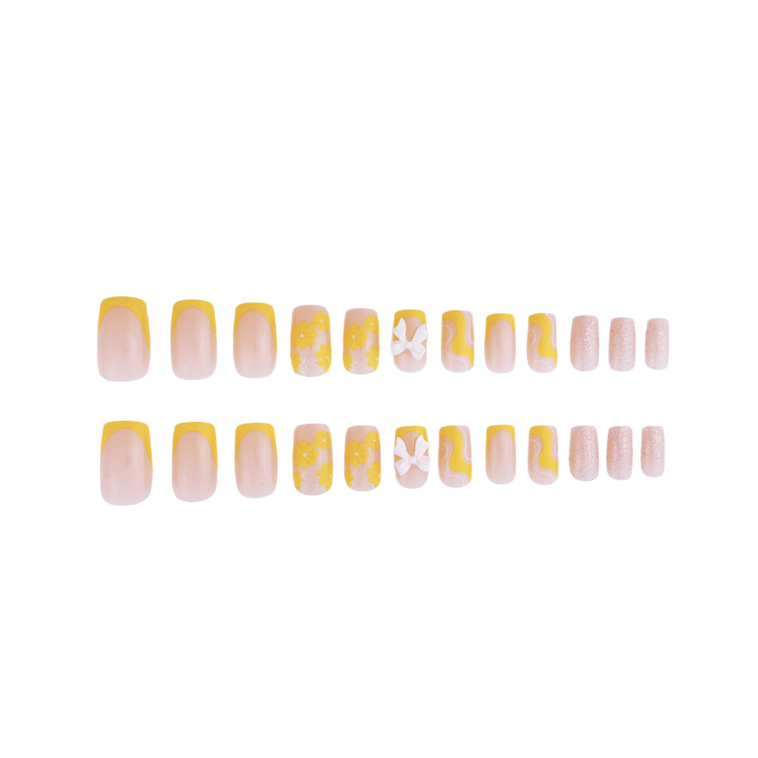 Floral Pattern Acrylic Nail Extensions Kalsten
