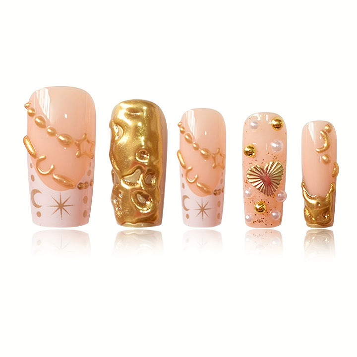 Ornate Gold Decorative Nail Art Kalsten