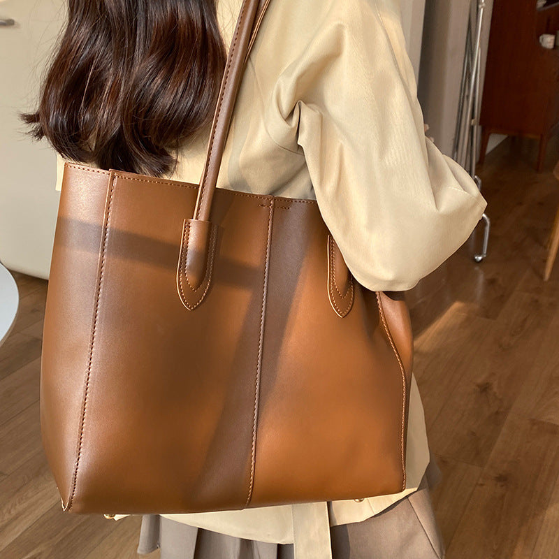 Minimalist Structured Shoulder Tote