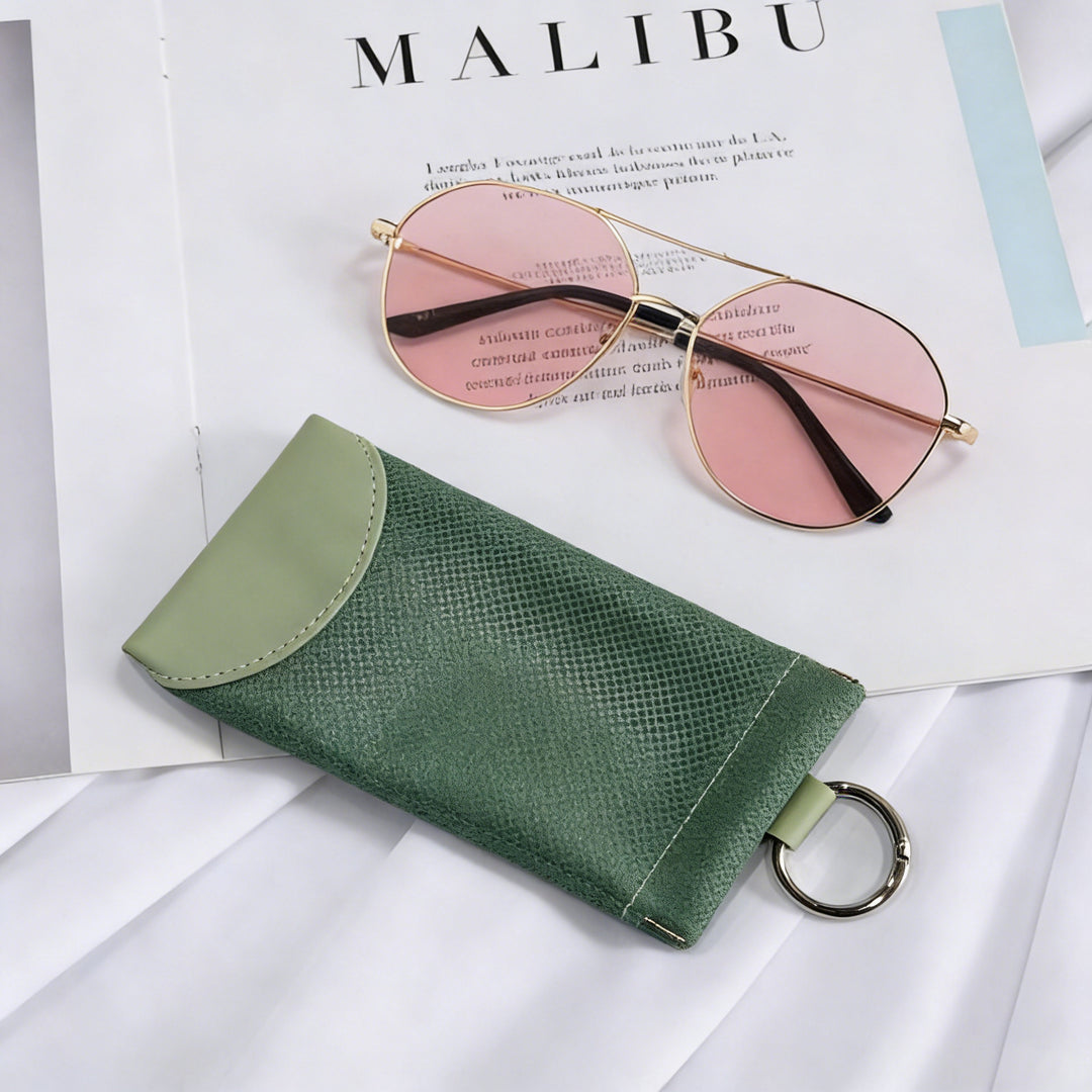 Luxurious Textured Leather Eyewear Case Kalsten