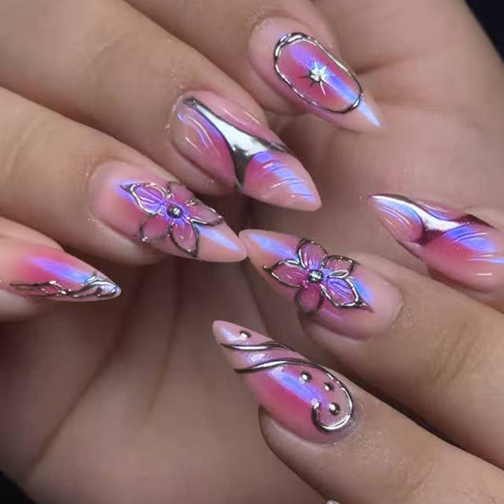 Decorative 3D Floral Nail Art Enhancements Kalsten