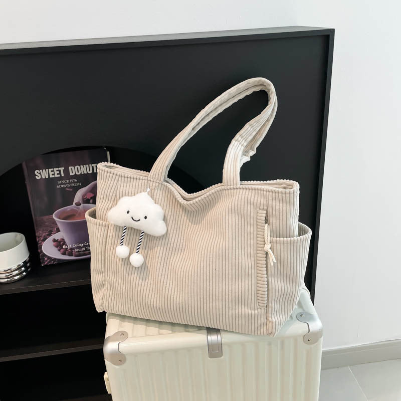 Cozy Textured Fabric Tote