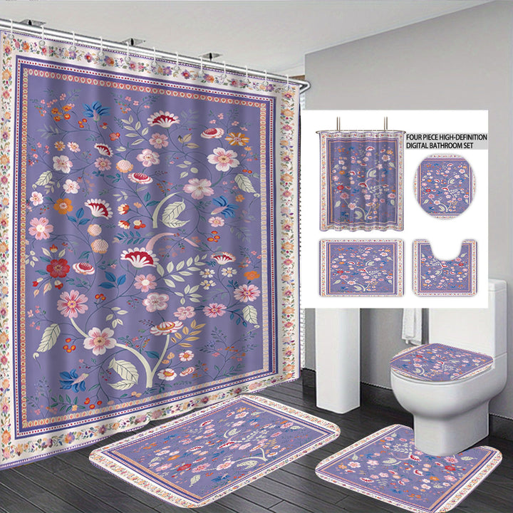 Digital Floral Print Bathroom Set Kalsten