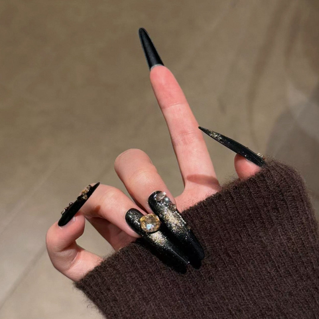Premium Glittering Stiletto Press-On Nail Set Kalsten