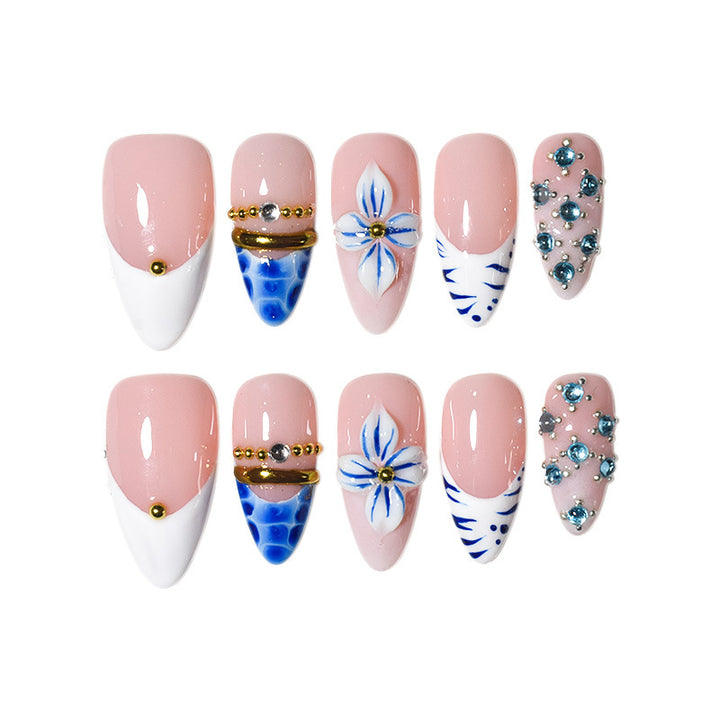 Elegant Artistic Press-On Nail Extensions Kalsten