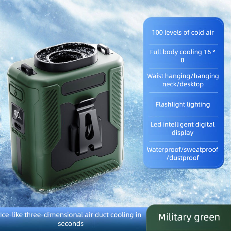 Portable cooling device with intelligent air circulation system and LED display Kalsten