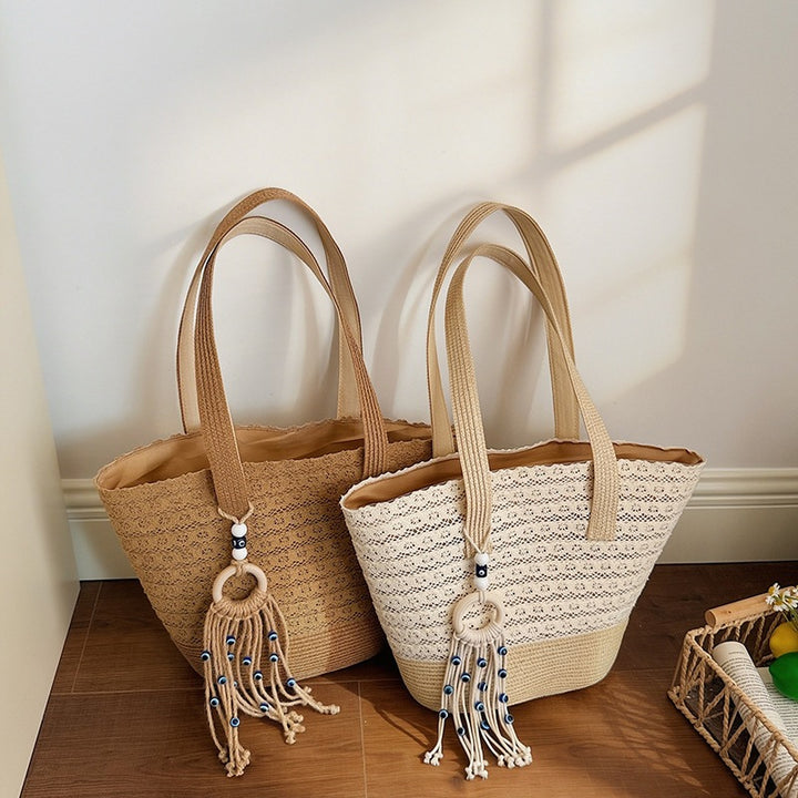 Decorative Woven Tote Bag