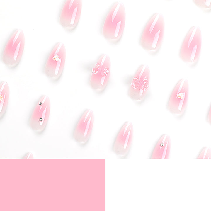 Artistic stiletto nails with floral design and glitter Kalsten