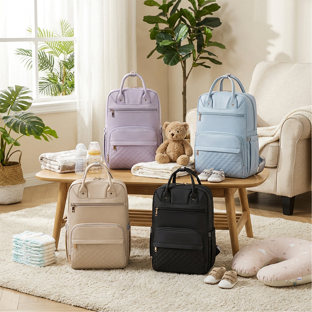 Quilted Multi-Compartment Travel Backpack Kalsten