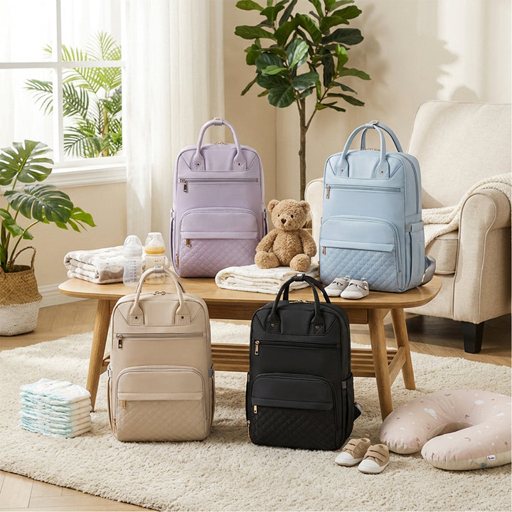 Quilted Multi-Compartment Travel Backpack Kalsten