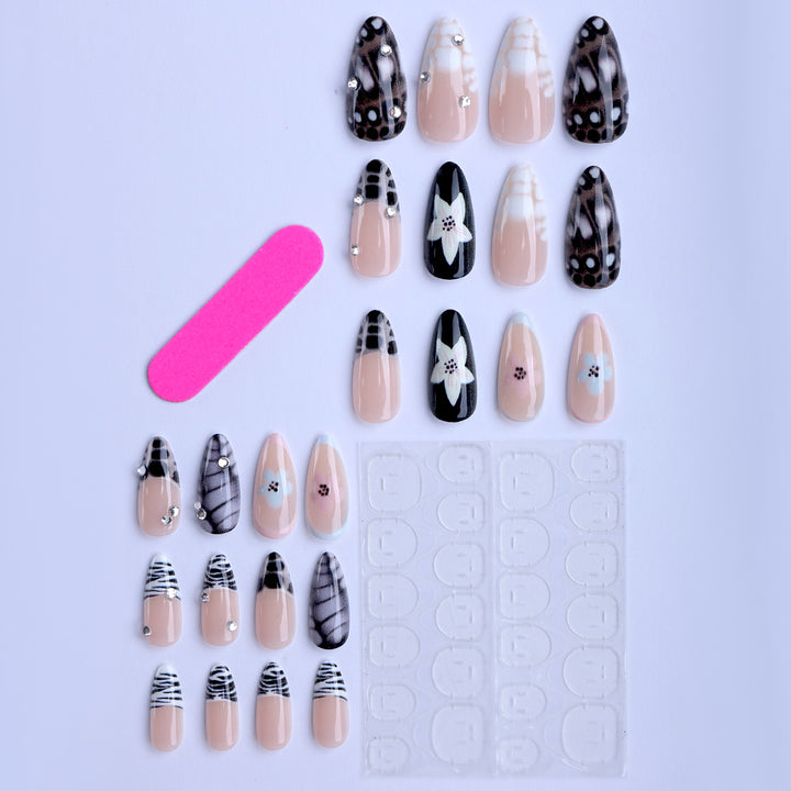 Nail art with elegant designs and embellishments Kalsten