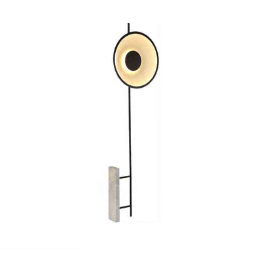 Minimalist Sculptural Floor Lamp with Marble Base