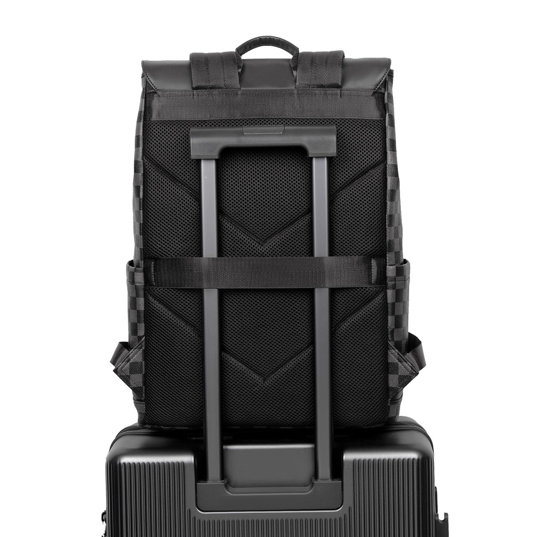 Stylish Checkerboard Pattern Backpack Kalsten