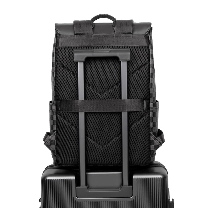 Stylish Checkerboard Pattern Backpack Kalsten