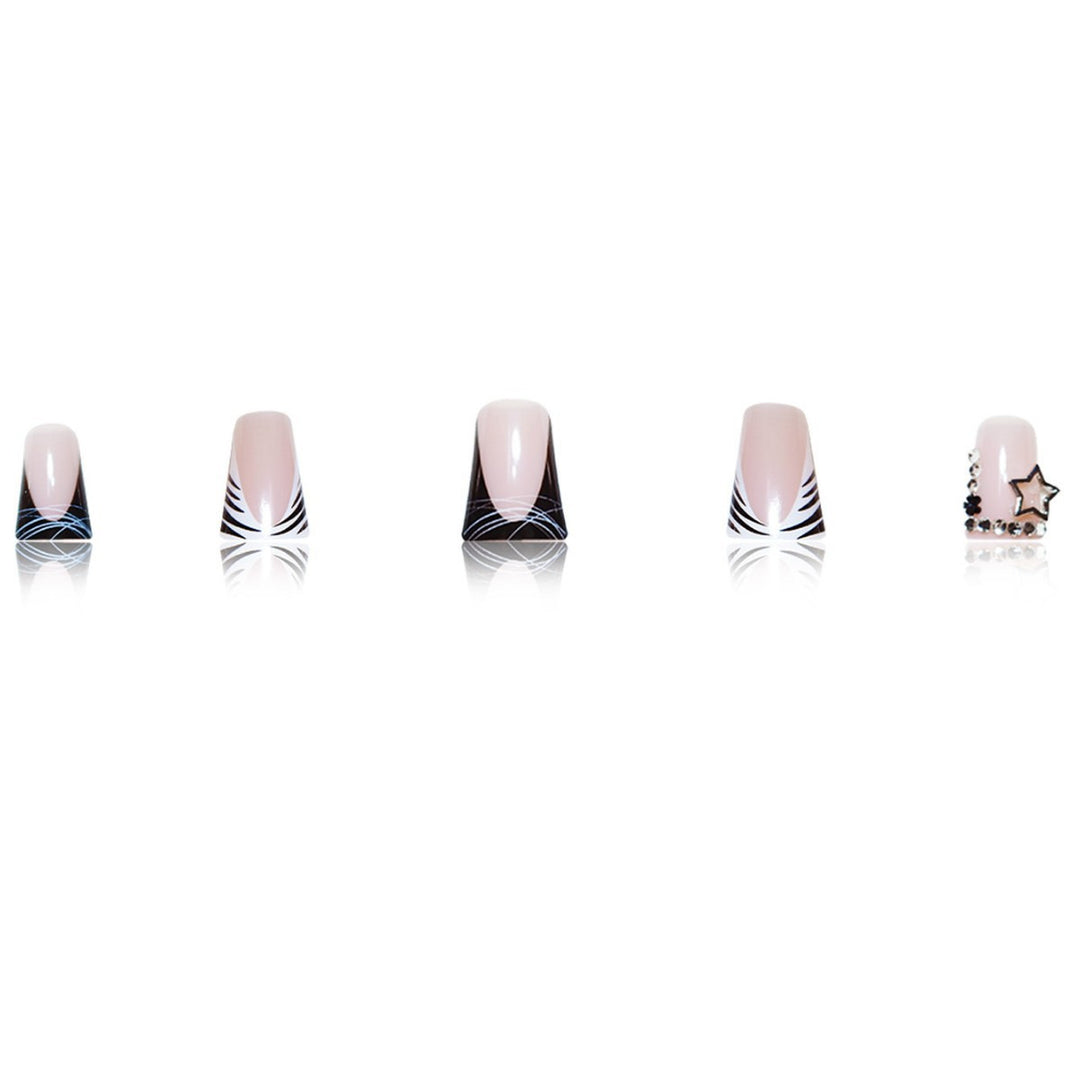 Glamorous Rhinestone Accent Nail Extensions Kalsten