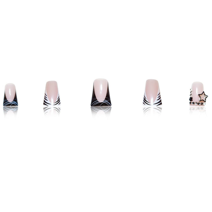 Glamorous Rhinestone Accent Nail Extensions Kalsten