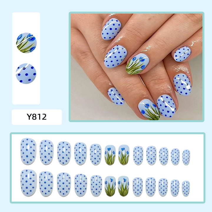 Creative nail art with floral and geometric patterns Kalsten