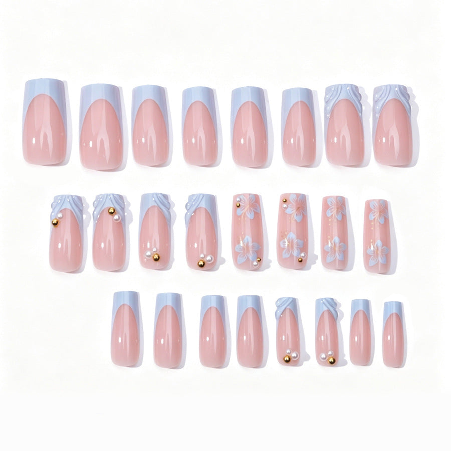 Decorative 3D Floral Press-On Nails Kalsten