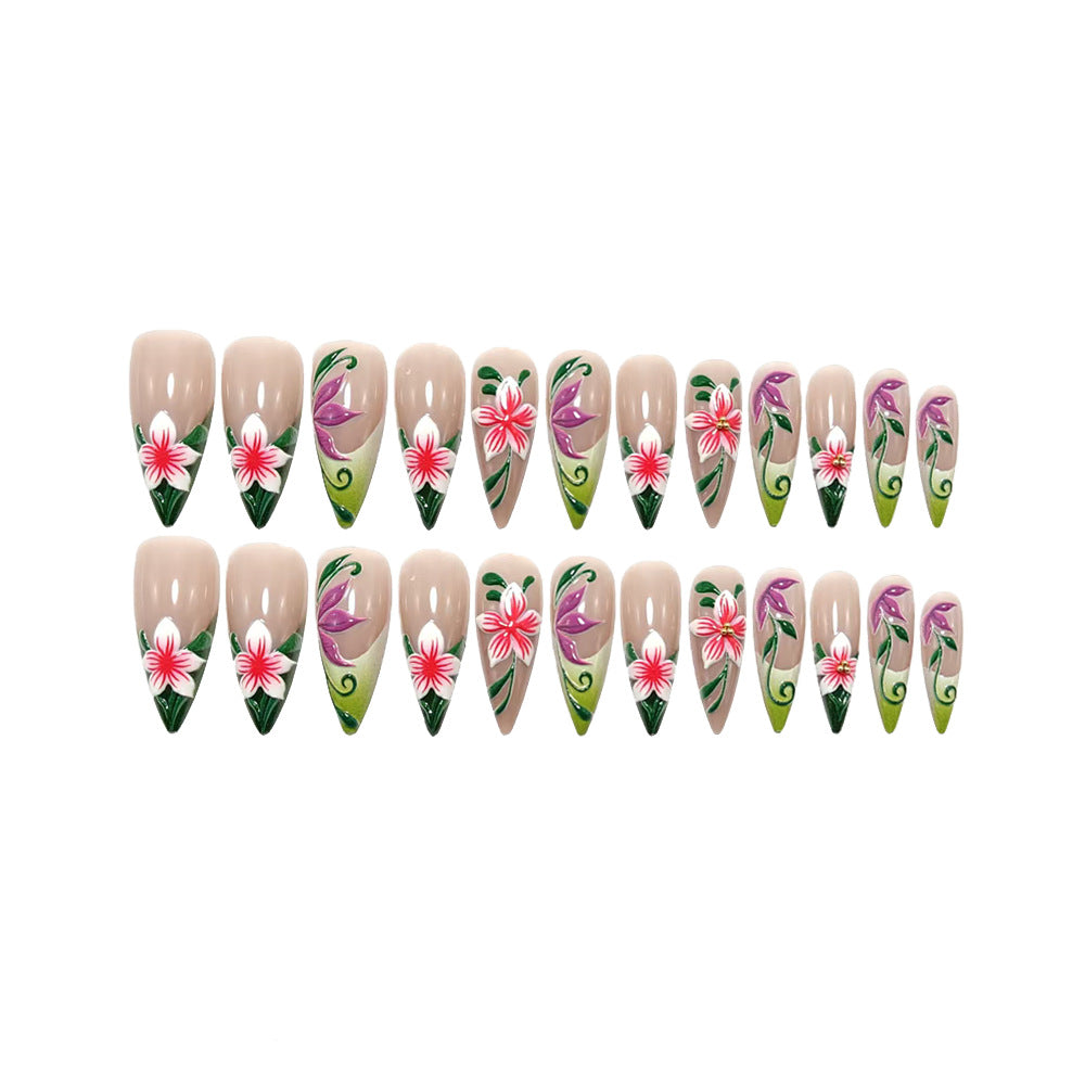 Artificial nails with exquisite floral pattern Kalsten