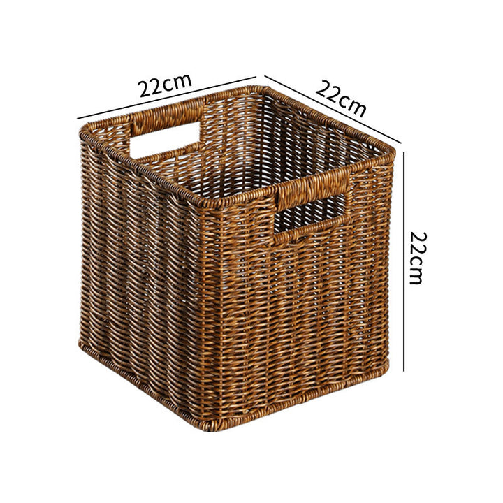 Handcrafted Rectangular Wicker Storage Bin Kalsten