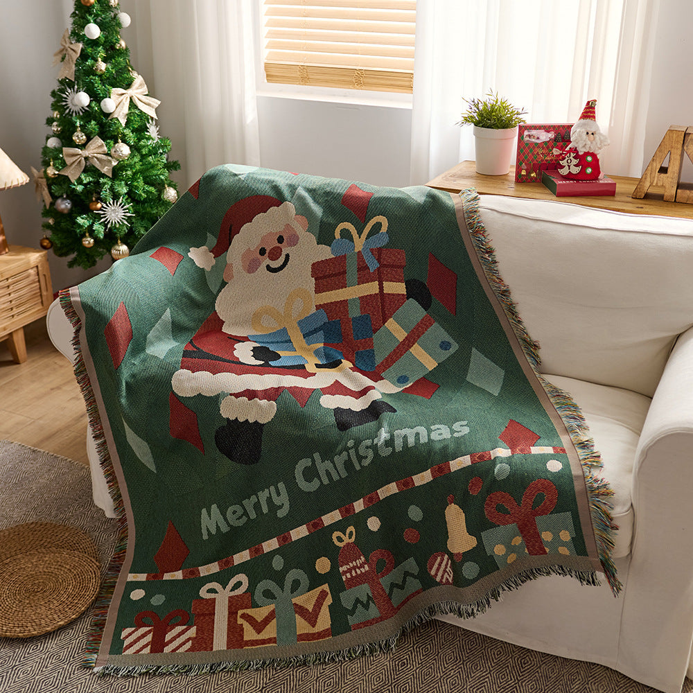 Cozy Playful Holiday-Themed Throw Blanket
