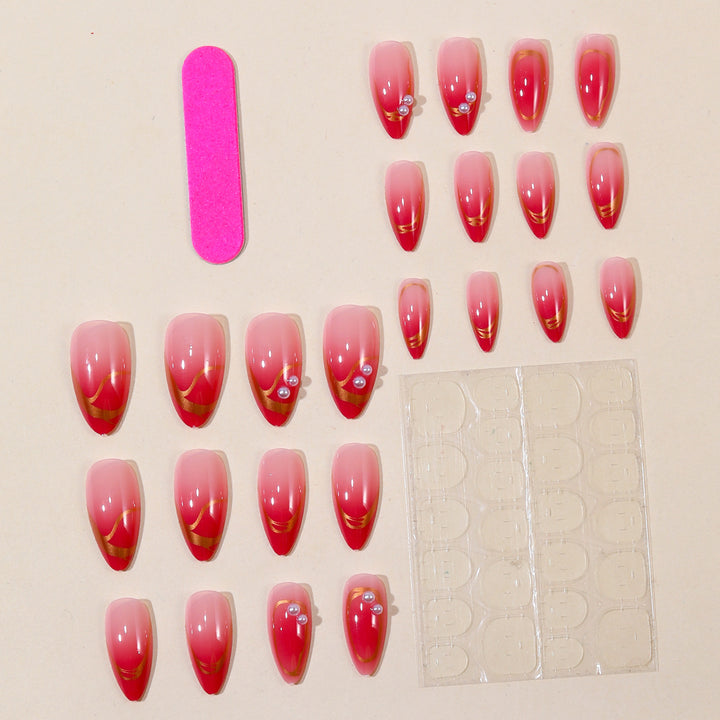 Elegant 3D Pearl Accent Nail Art Extensions Kalsten