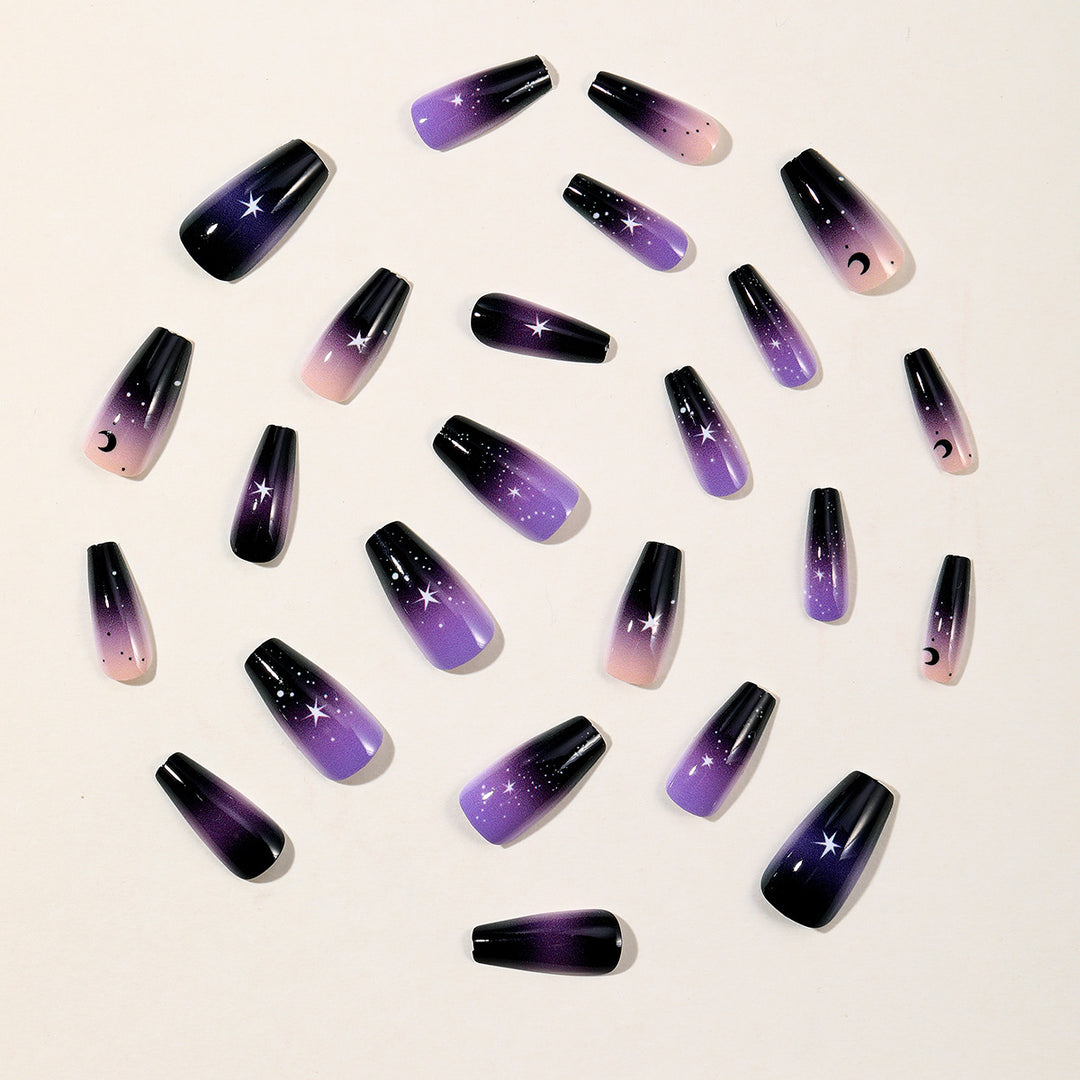 Galactic Themed Acrylic Nail Art Extensions Kalsten