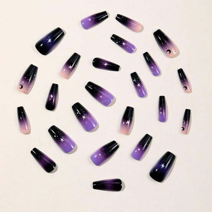 Galactic Themed Acrylic Nail Art Extensions Kalsten
