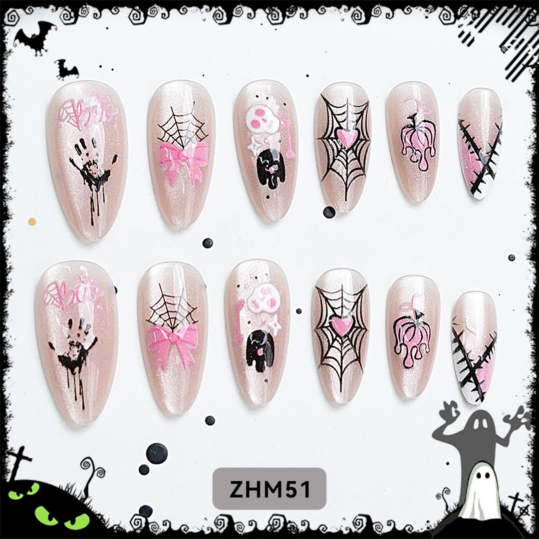 Halloween-Themed Artistic Press-On Nail Set Kalsten
