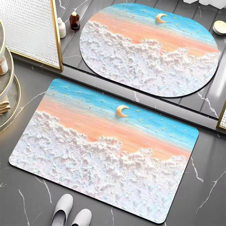Floral Patterned Bath Mat Kalsten