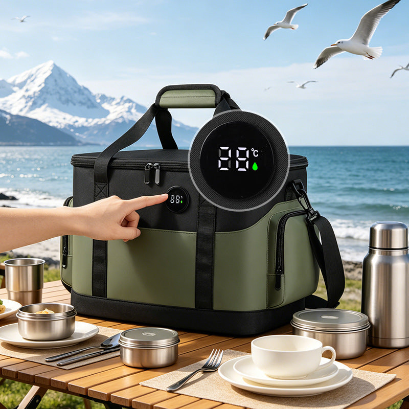 Insulated Lunch Cooler Bag with Side Pockets and Adjustable Strap Kalsten