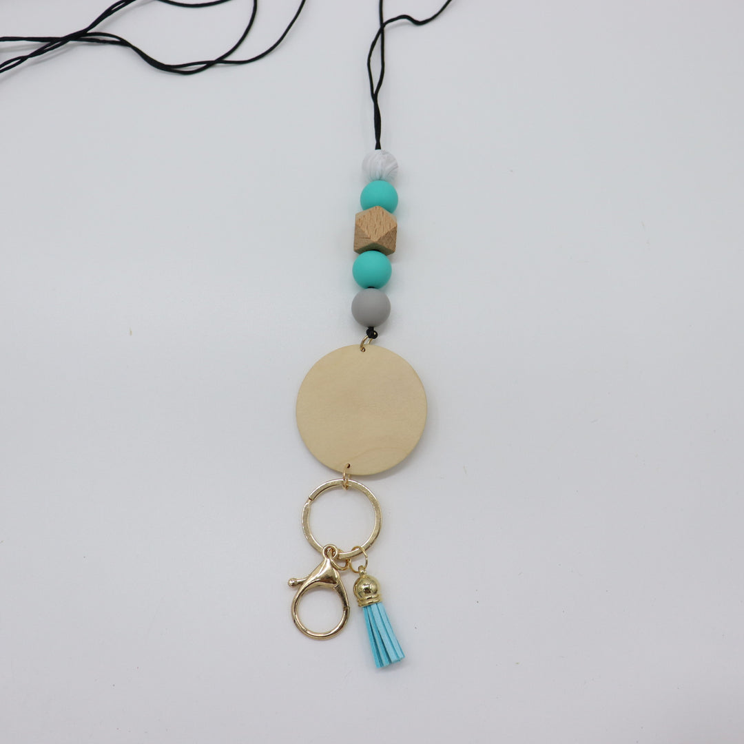 Beaded Keychain Lanyard with Decorative Tassel Kalsten