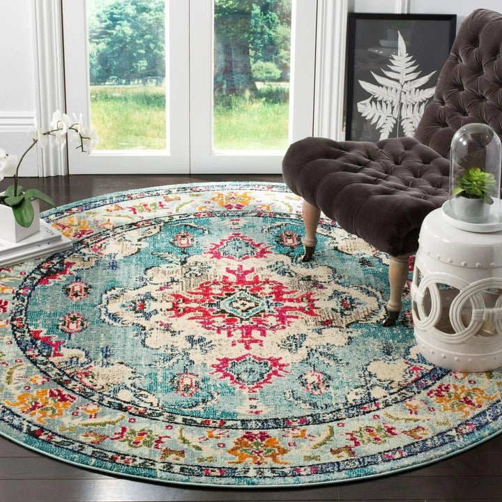 Vintage-Inspired Round Area Rug