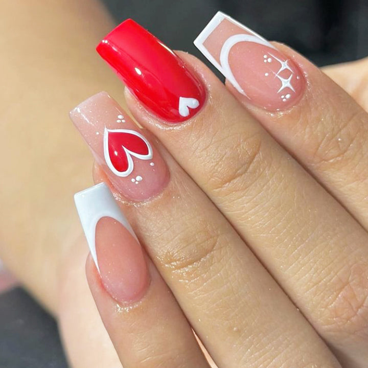 Creative nail art set with heart and modern accents Kalsten