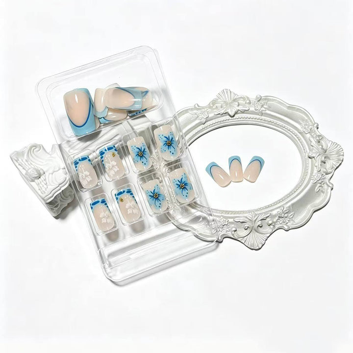 Artisan Floral Acrylic Press-On Nail Set Kalsten