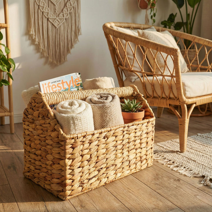 Handcrafted Storage Basket Made of Natural Materials Kalsten