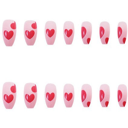 Heart-Designed Press-On Nail Set Kalsten