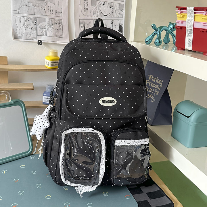 Cute Decorative Polka Dot School Backpack Kalsten