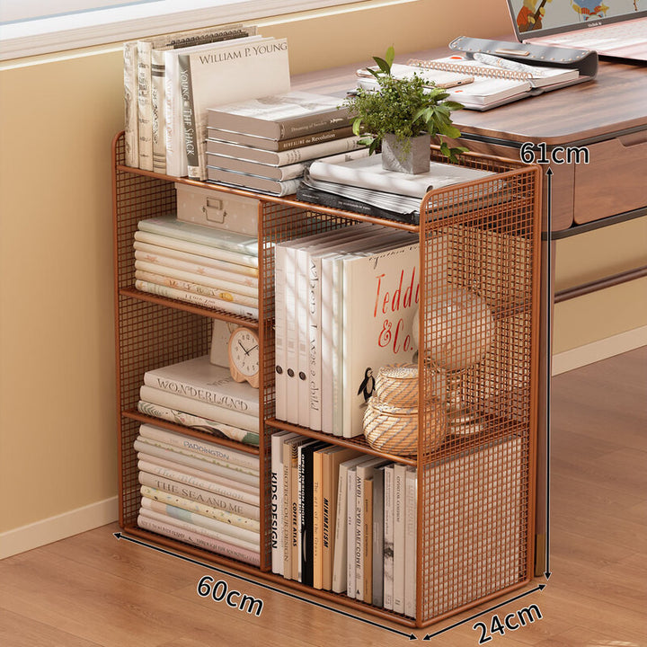 Modern Wire Mesh Bookshelf Organizer Kalsten