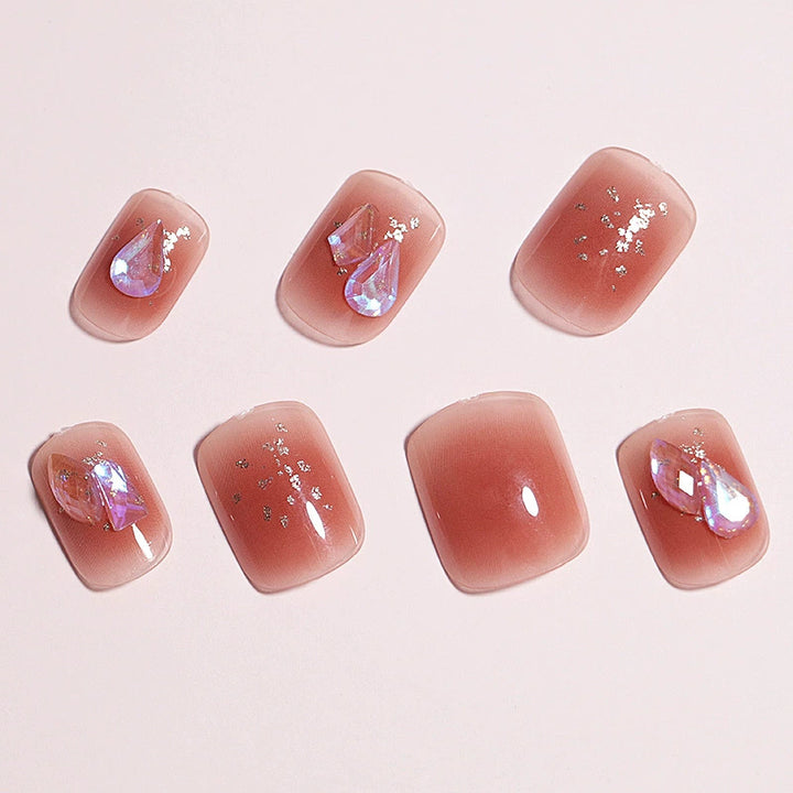 Artistic Nail Design Press-On Set with Crystal Accents Kalsten