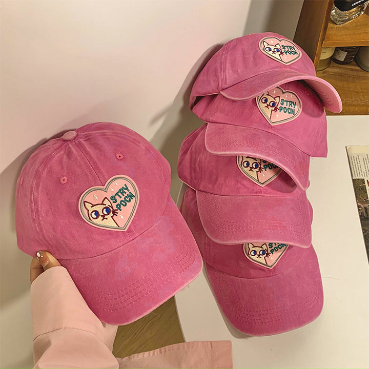 Women's Embroidered Inspirational Cat Baseball Cap Kalsten