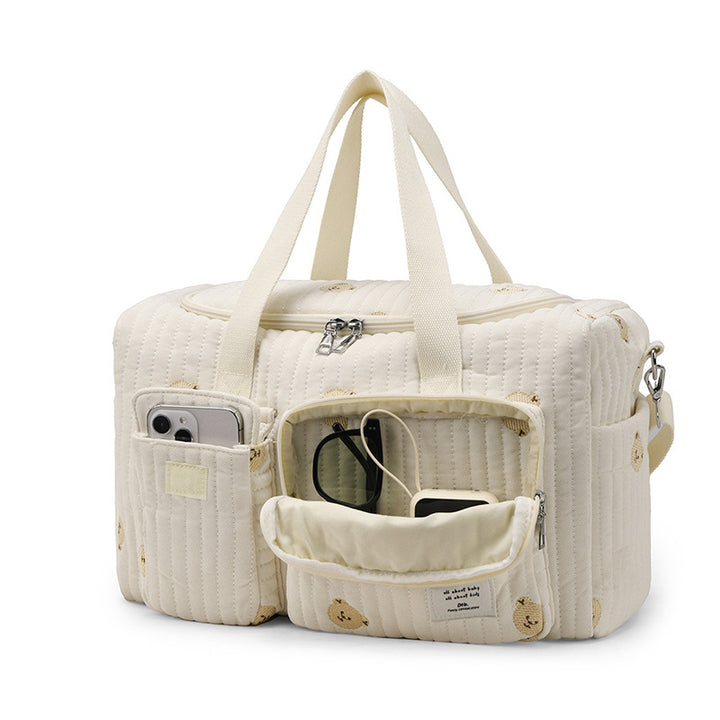 Multi-Pocket Quilted Travel Duffel Bag Kalsten