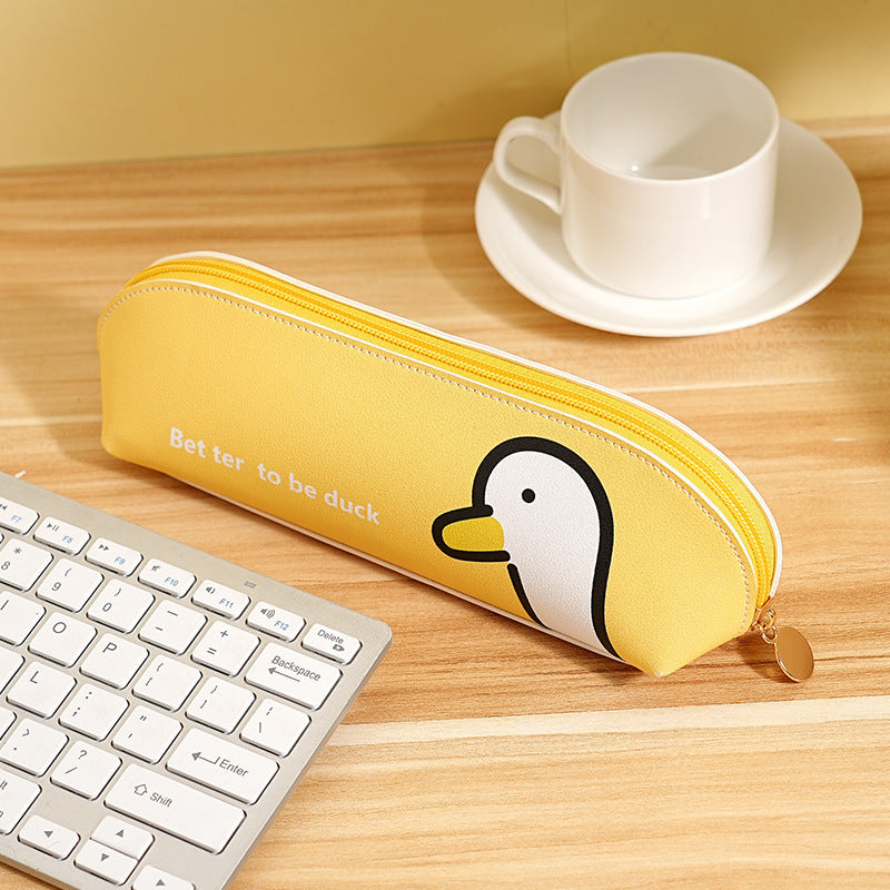 Quirky Cartoon Duck Pencil Case Kalsten