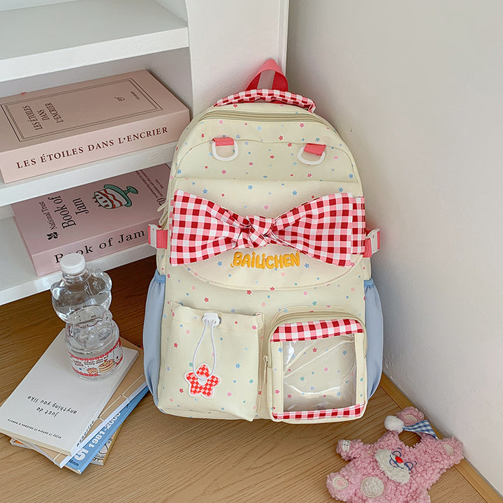 Adorable Bow-Embellished Backpack Kalsten
