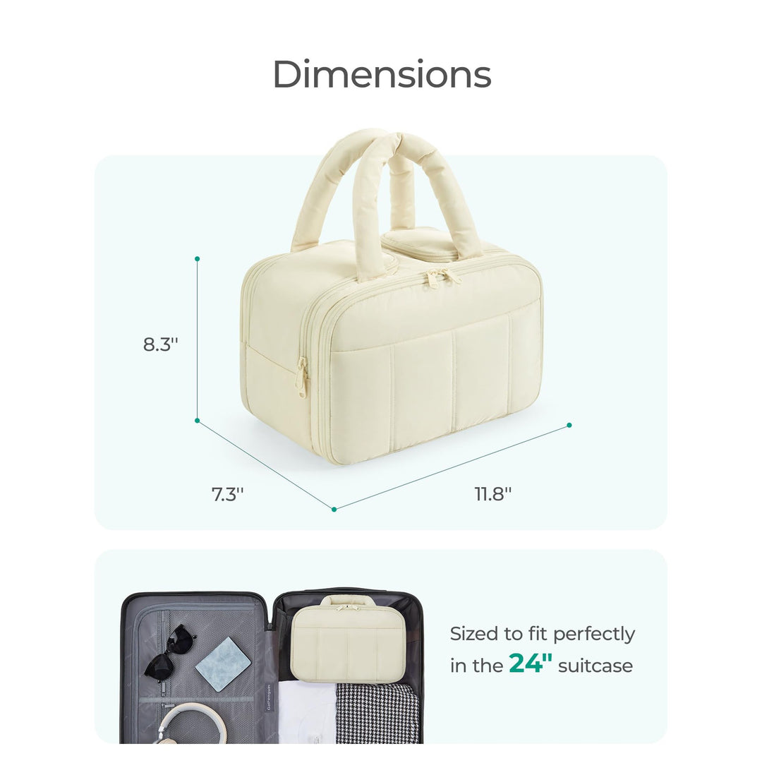 Cosmetic bag with organized compartments Kalsten
